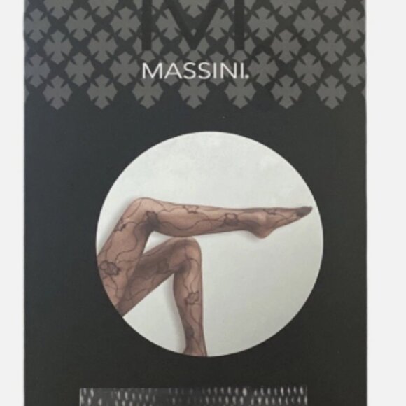 Massini NWT Patterned Tights Black 922 - Picture 1 of 3